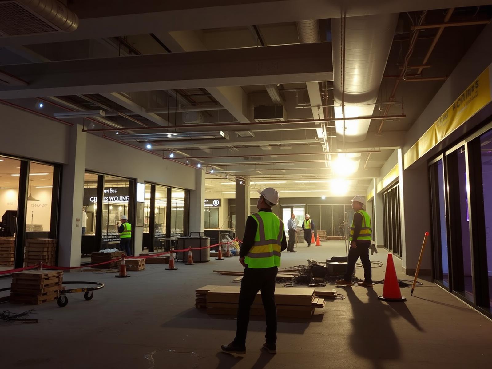 Retail center build-out